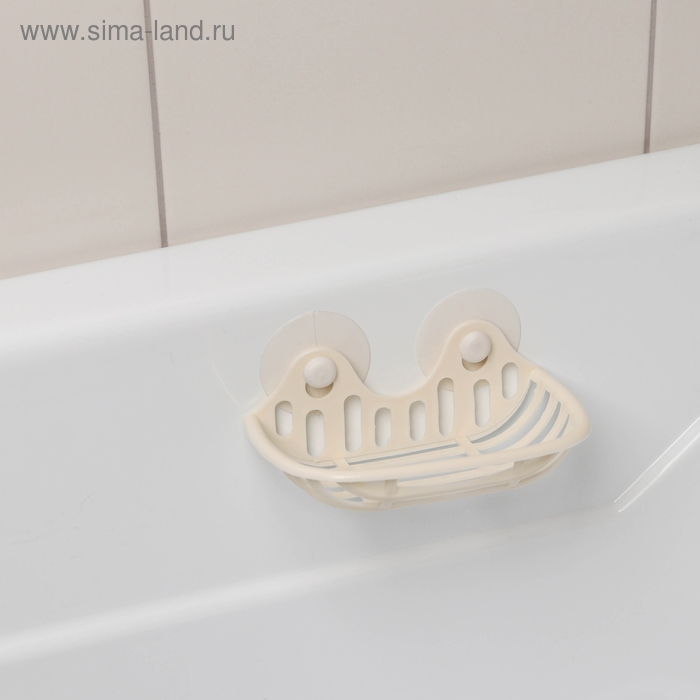 Мыльница на присосках, 16×10×6 см, цвет МИКС Мыльница на присосках, 16×10×6 см, цвет МИКС