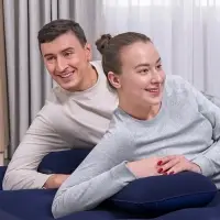 Матрас надувной Pavillo, 203&times;152&times;22 см, двуспальный, ручной насос, 2 подушки, 67374 Bestway