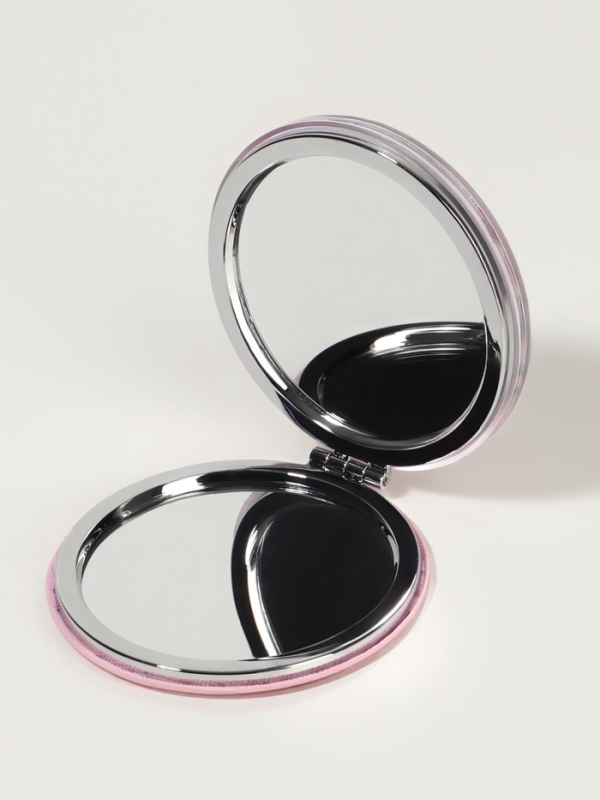 Зеркало складное «Цветы», d = 7,2 см, с увеличением, цвет розовый Зеркало складное «Цветы», d = 7,2 см, с увеличением, цвет розовый