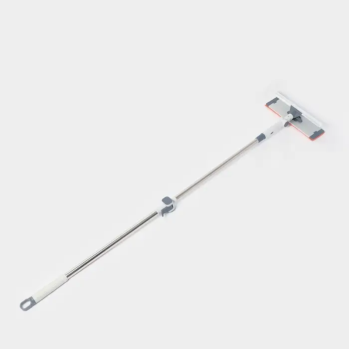 Оконная швабра с креплением на карманы 30&times;8 см, длина 103-145 см, 2 насадки, 45+180 поворот