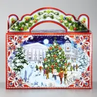 Подарочная новогодняя коробка &laquo;На Катке&raquo; 20&times;12&times;19 см