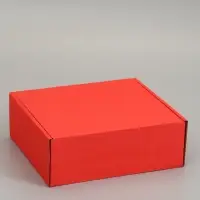 Коробка самосборная, красная, 26 х 24 х 10 см