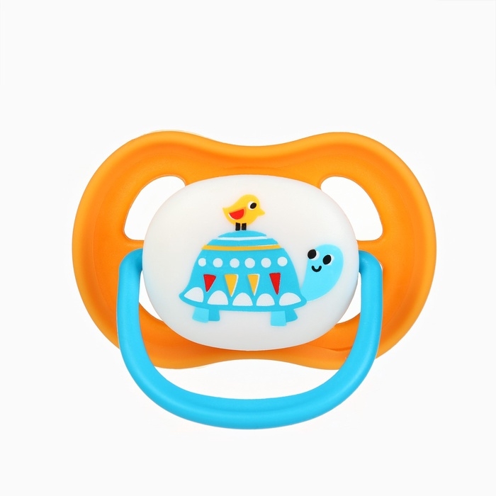 Соска - пустышка анатомическая  Соска - пустышка анатомическая "Для мальчика" +6 мес., 2 шт., держатель 1 шт. + контейнер.