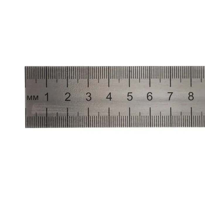 Линейка металлическая, стальная, пружинистая, нержавеющая, 100 см, ЛС-ПР-100