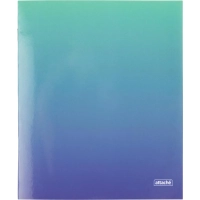 Тетрадь общая А5 48л Attache Градиент Бирюза клетка, 65г, скрепка, УФ-лак