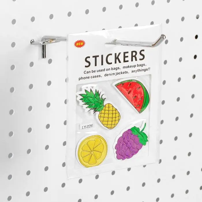 Крючок одинарный для металлической перфорированной панели, d=6 мм, L=20 см, шаг 25 мм, цвет хром Крючок одинарный для металлической перфорированной панели, d=6 мм, L=20 см, шаг 25 мм, цвет хром