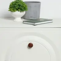 Ручка-кнопка мебельная CAPPIO, d=33 мм, пластик, дерево, 8 шт.
