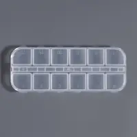 Органайзер для хранения мелочей, 12 ячеек, 13&times;5.3&times;1.3 см, прозрачный