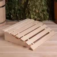 Подголовник для бани и сауны, 31&times;35&times;9.5 см, деревянный, анатомический, &laquo;Добропаровъ&raquo;