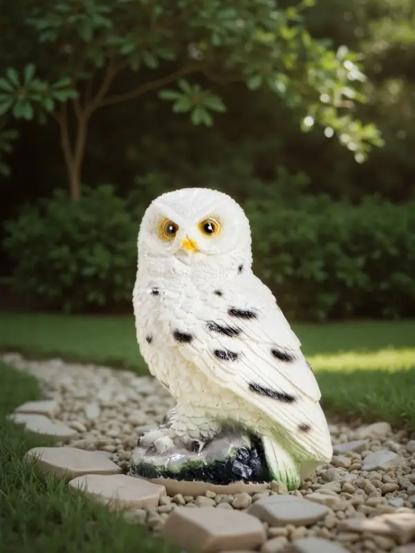 Садовая фигура из гипса &laquo;Сова полярная&raquo;, 24&times;15&times;15 см