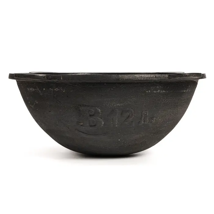 Казан Шафран, 12 л, круглое дно, алюминиевая крышка, чугун