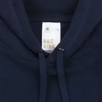 Толстовка с капюшоном унисекс King, темно-синяя, размер XS