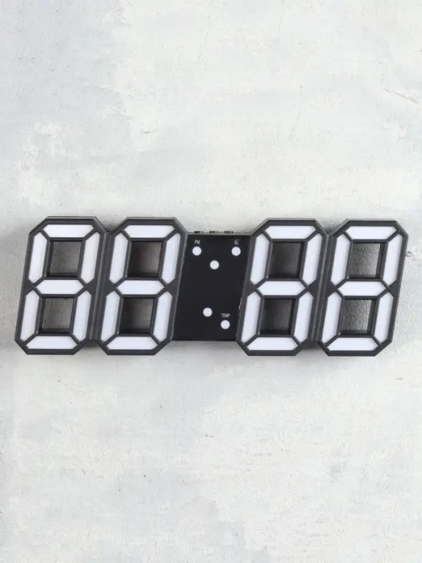 Часы электронные настольные &laquo;Цифры&raquo;, с подвесом, синяя индикация, 16.5&times;6&times;3 см, от USB