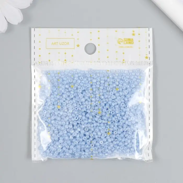 Бисер стекло 12/0  Бисер стекло 12/0 "Цветная серединка. Васильковый" 30 гр