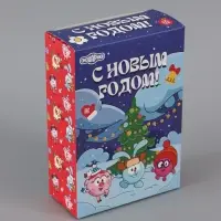 Коробка подарочная самосборная &laquo;С Новым годом!&raquo;, 16&times;23&times;7.5 см, Смешарики