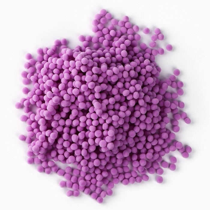 Набор текстильных деталей для декора. Помпоны для творчества &laquo;Сиреневые&raquo;, 55 гр