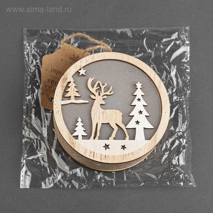 Ёлочная игрушка «Олень в лесу», батарейки АААх2 (не в комплекте), свечение тёплое белое Ёлочная игрушка «Олень в лесу», батарейки АААх2 (не в комплекте), свечение тёплое белое