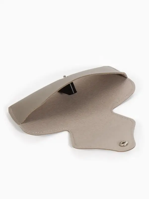 Футляр для очков , 16*3*6,3 см, кнопка, серый