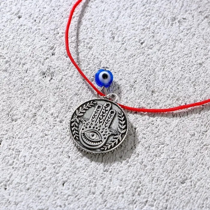 Браслет-талисман (3 шт) «Притягивает удачу», красная нить, длина 24 см