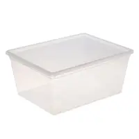 Ящики пластиковые для хранения, с крышкой, набор 2 шт.: 10 л, 16 л, прозрачно-матовый