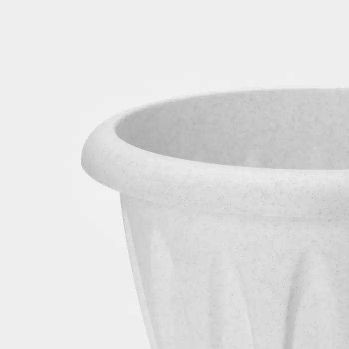 Горшок для цветов с поддоном &laquo;Фелиция&raquo;, 10.4 л, d=31.9 см, h=24.5 см, пластиковый, цвет мраморный