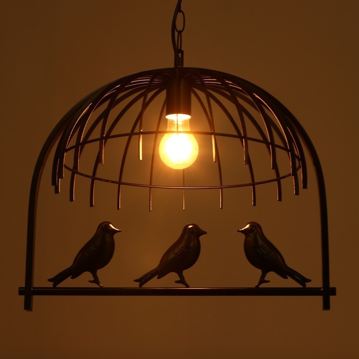 Люстра BayerLux Люстра BayerLux "Птицы" 1x40W E27 черный 49x35x35 см