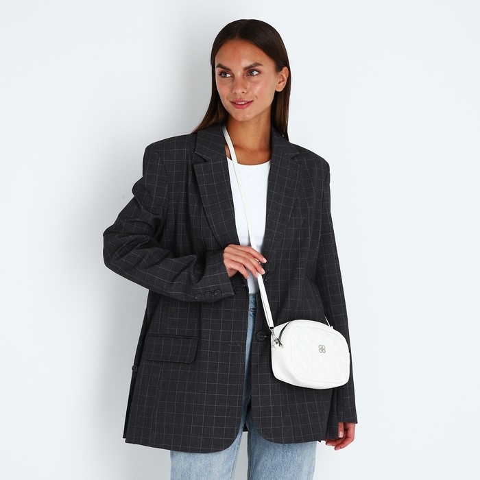 Сумка кросс-боди на молнии, цвет белый Сумка кросс-боди на молнии, цвет белый