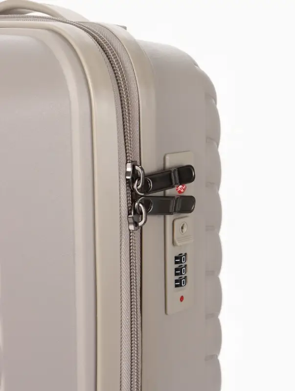 Чемодан на колёсах, 20", кодовый замок, 36&times;20&times;54 см, бежевый