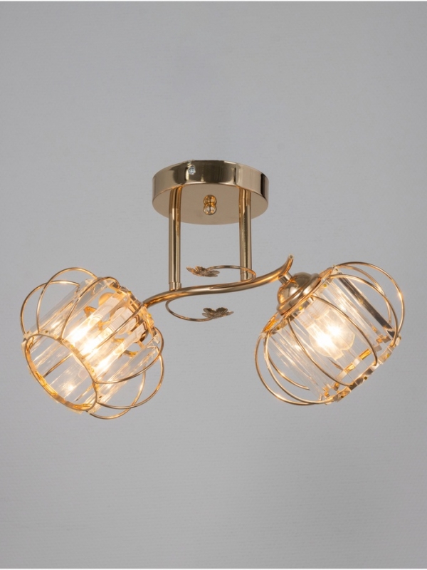 Люстра Люстра "Переливы" 2х40Вт Е27 золото