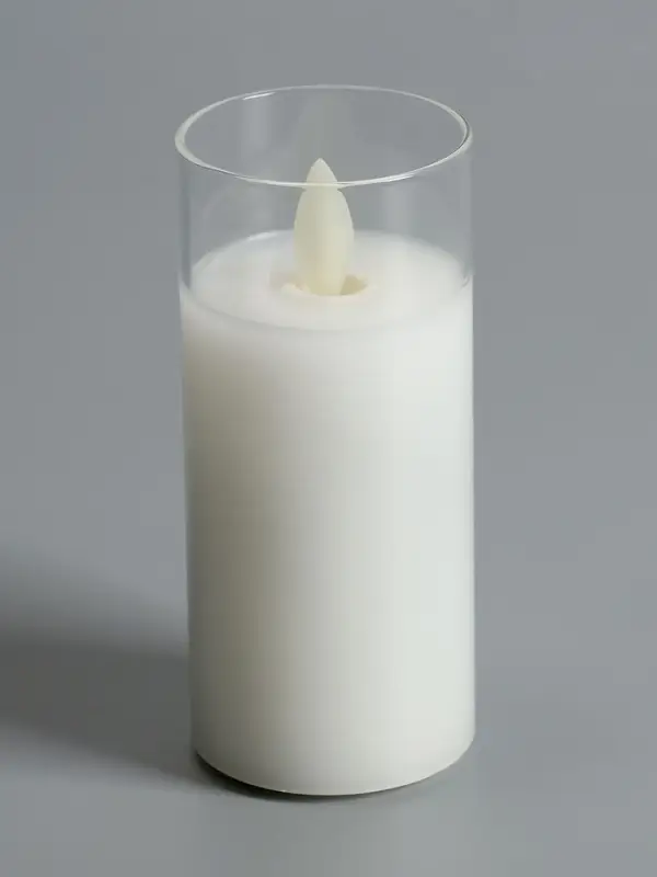 Светодиодная свеча Светодиодная свеча "Белая" 12х5.5 см, AAx2 (не в компл.), Т/БЕЛЫЙ