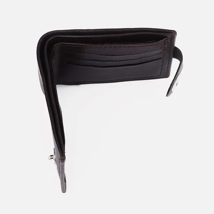 Портмоне мужское на магните, отдел для купюр, для карт, для монет, цвет тёмно-коричневый