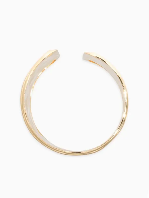 Браслет манжета &laquo;Волны&raquo;, d=6.5 см, цвет золото