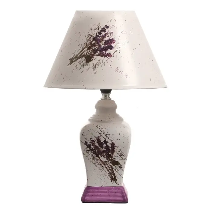 Лампа настольная керамика &laquo;Лаванда&raquo; Е14 25W 220 В 37.5&times;25&times;25 см RISALUX