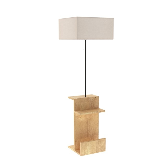 Торшер 19036/1 E27 40Вт черный-светлое дерево 40х51х151 см