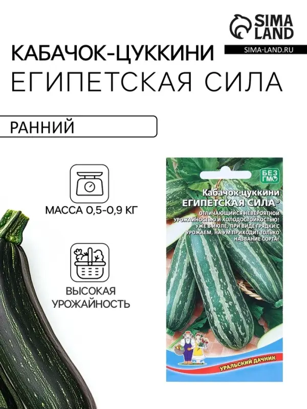 Семена Кабачок &laquo;Египетская Сила&raquo;, 10 шт., &laquo;Уральский Дачник&raquo;
