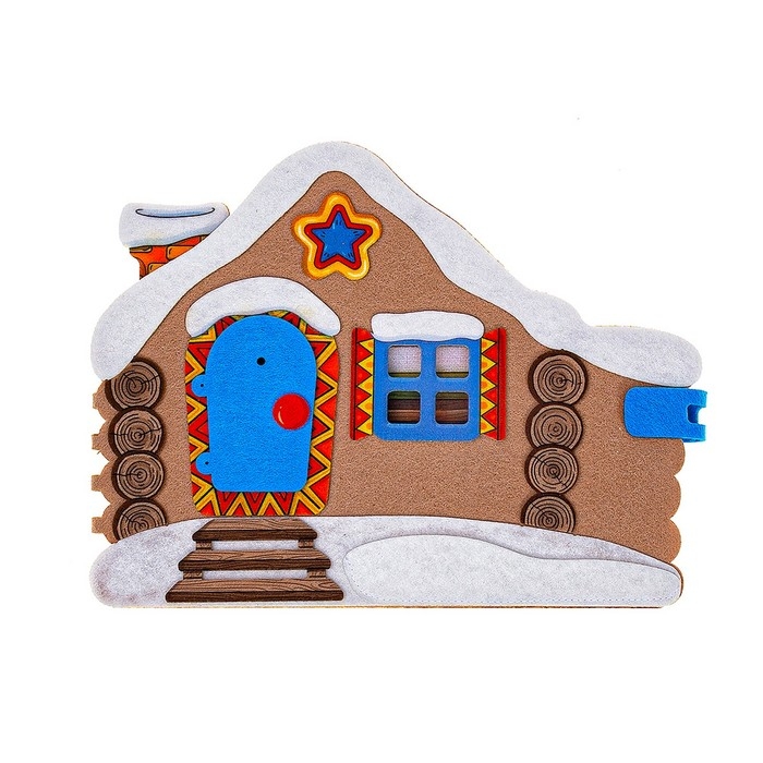 Развивающая книжка из фетра «Домик Дедушки Мороза» Развивающая книжка из фетра «Домик Дедушки Мороза»