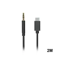 Кабель AUX TYPE-C - 3.5mm. Bride черный 2M ( 500шт/кор )