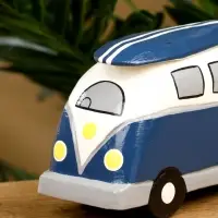 Сувенир «Микроавтобус», 17×6×9.5 см, дерево, синий