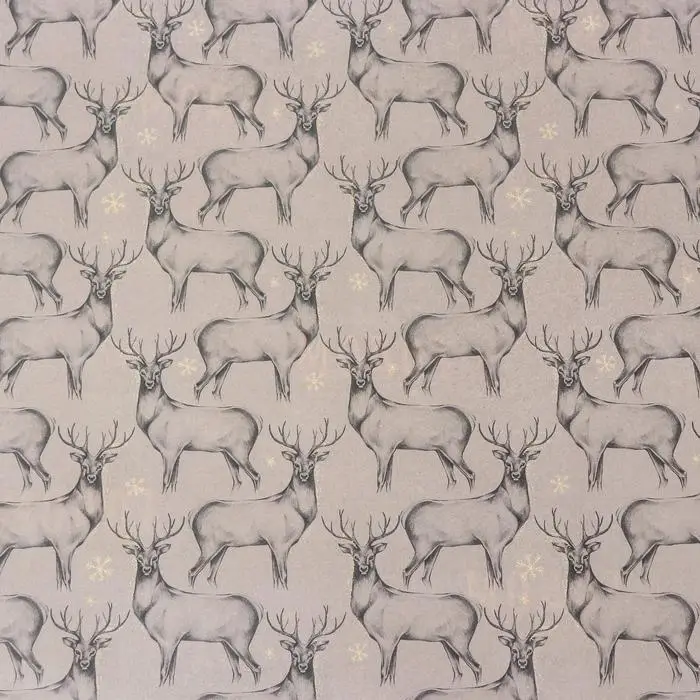 Упаковочная бумага на новый год глянцевая двусторонняя «Олени», 70 х 100 см