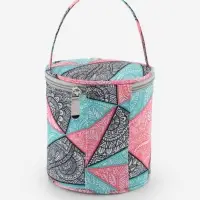 Сумка-футляр &laquo;Цветы&raquo;, 1 люверс, d = 14&times;14.5 см, цвет разноцветный