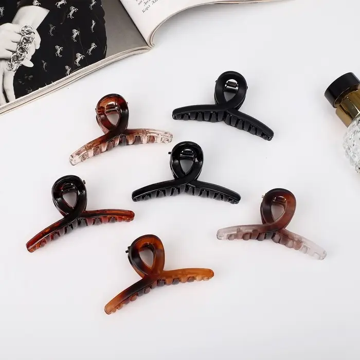 Краб для волос "Петля" 7 см, микс