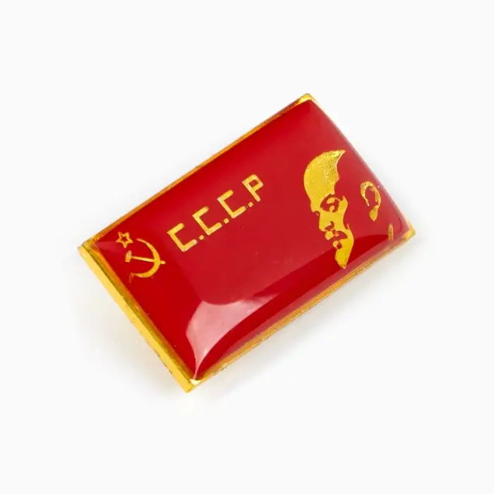 Значок «Ленин», 2.5×1.5 см, цвет красно-жёлтый в золоте Значок «Ленин», 2.5×1.5 см, цвет красно-жёлтый в золоте