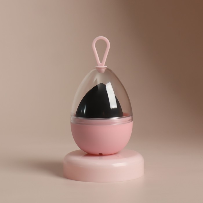 Спонж для макияжа «Капля», 6 × 4 см, увеличивается при намокании, в футляре, цвет чёрный Спонж для макияжа «Капля», 6 × 4 см, увеличивается при намокании, в футляре, цвет чёрный