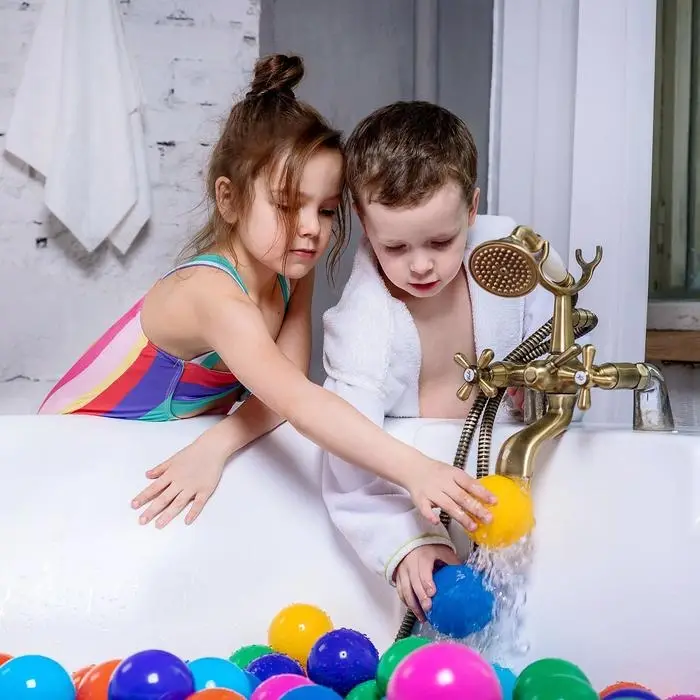 Шарики для сухого бассейна с рисунком, диаметр шара 7.5 см, набор 210 штук, разноцветные