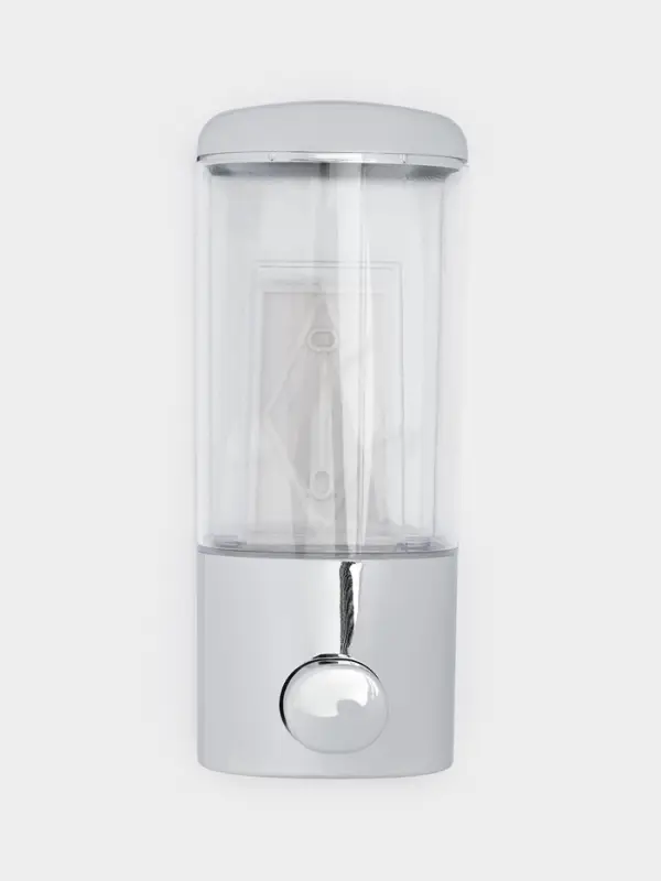 Диспенсер механический для антисептика и жидкого мыла, 500 мл, серебристый