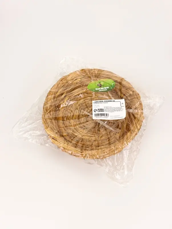 Гнездо для птиц плетёное из соломы, 20,5 х 4 см