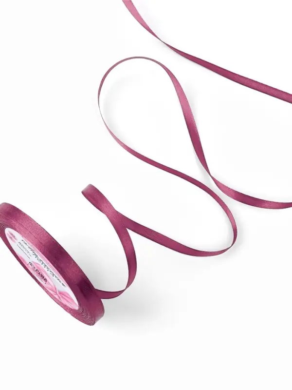 Лента атласная, 6 мм, 23±1 м, сливовая №171 Лента атласная, 6 мм, 23±1 м, сливовая №171