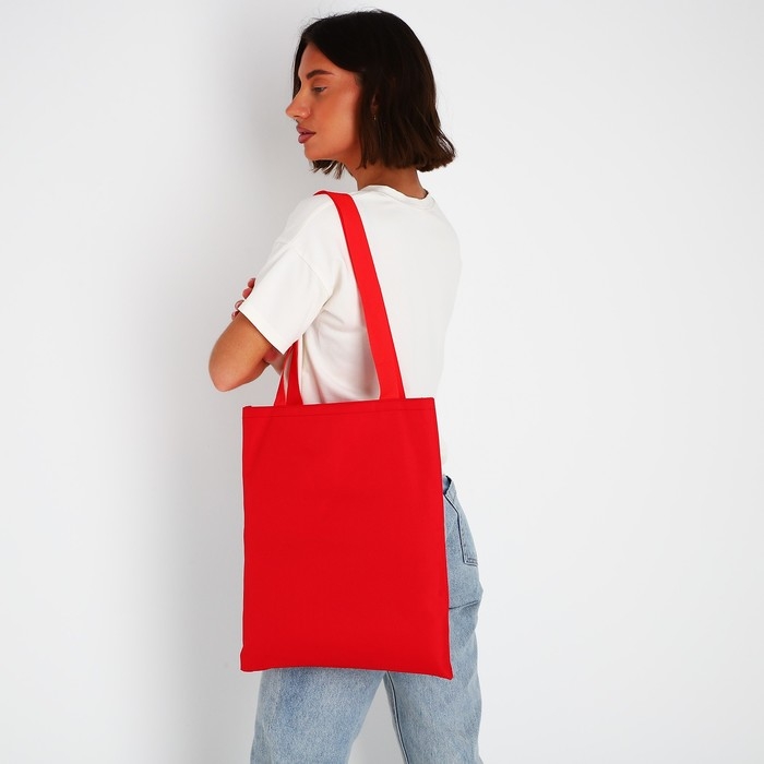 Шопер NAZAMOK, однотонный, 35х0.5х40 см, отд без молнии, без подклада, красный Шопер NAZAMOK, однотонный, 35х0.5х40 см, отд без молнии, без подклада, красный