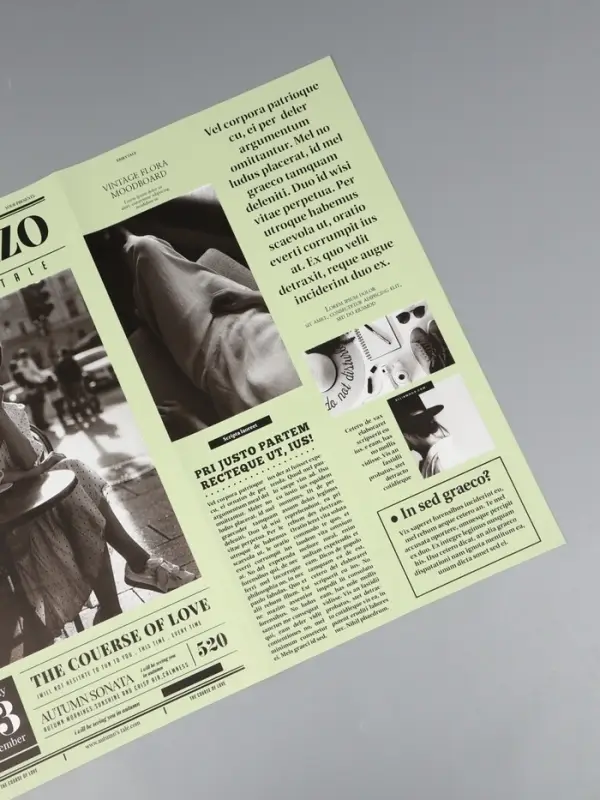 Пленка флористическая "Газета любви" 65мкм, 50х57 &plusmn;1см