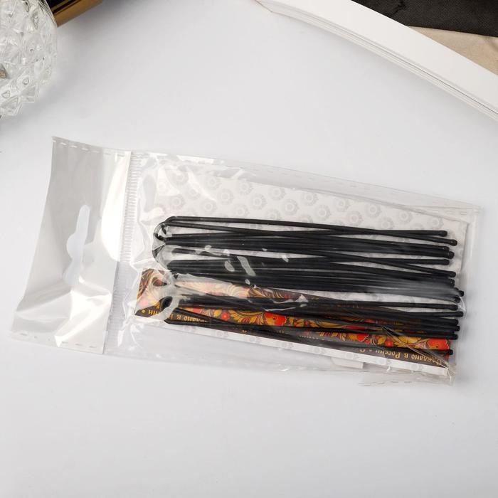 Шпилька для волос Шпилька для волос "Народная" 8,5 см, чёрная (набор 10 шт)